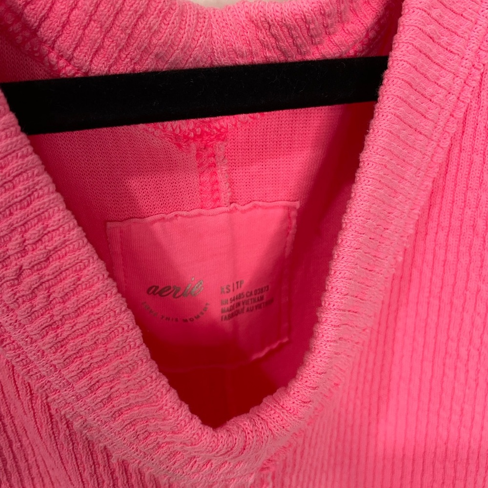 Aerie Neon Hot Pink Oversized Sweater - Picture 4 of 7